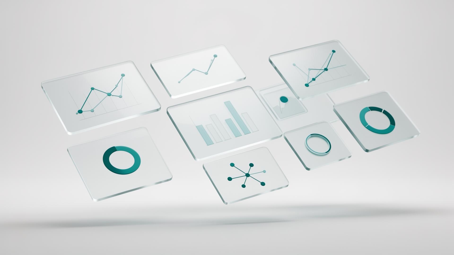 Übersicht der agentOS-Plattform mit mehreren Glas-Dashboard-Panels für Agenten, Aufgaben und KPIs