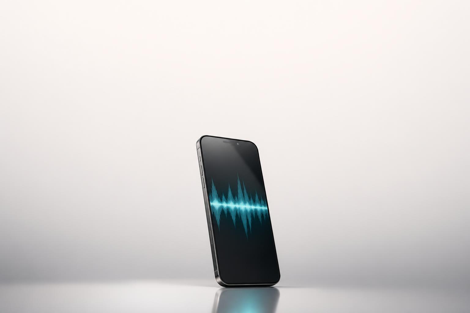 Smartphone mit Voice-Agent-Waveform