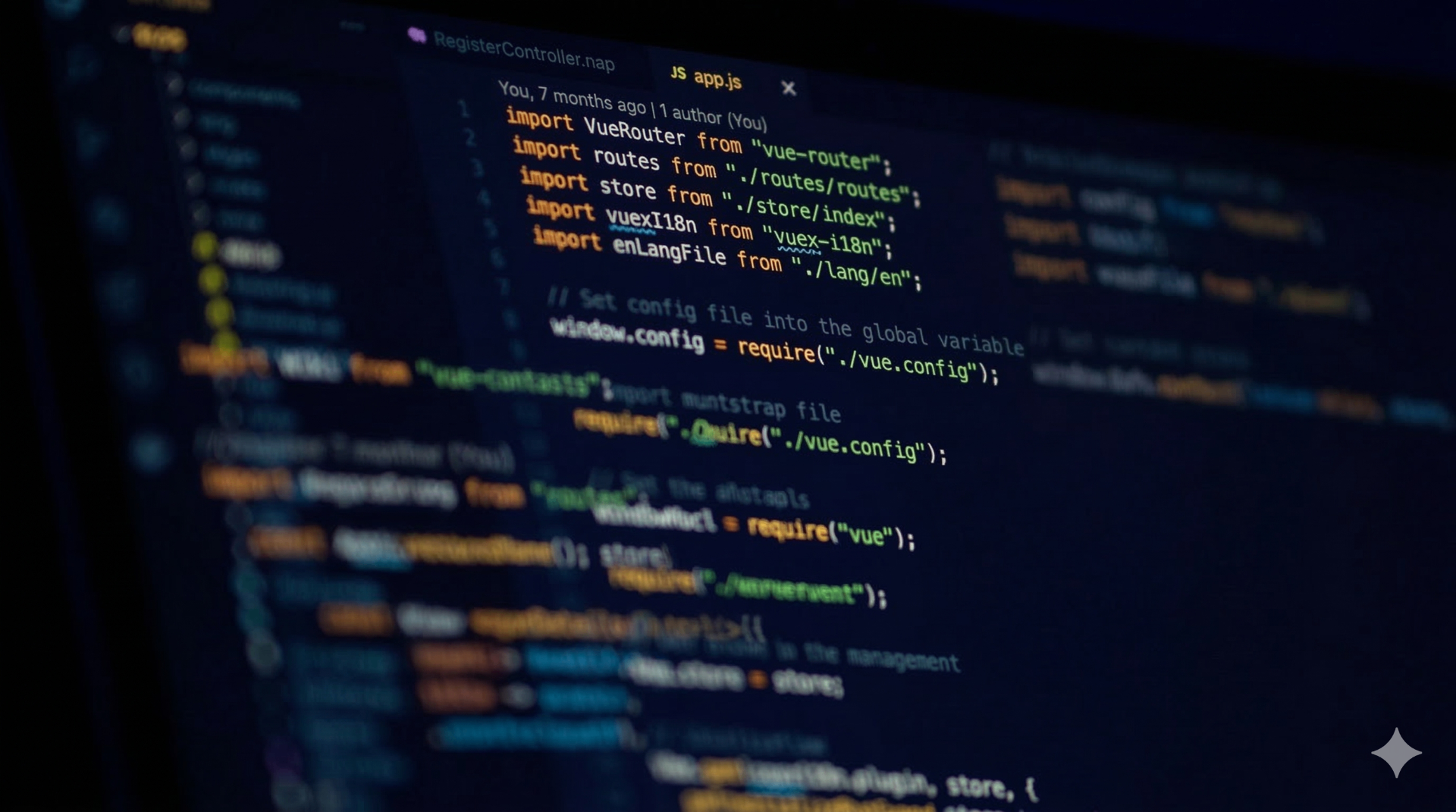 Code-Editor mit Quellcode einer Web-Anwendung