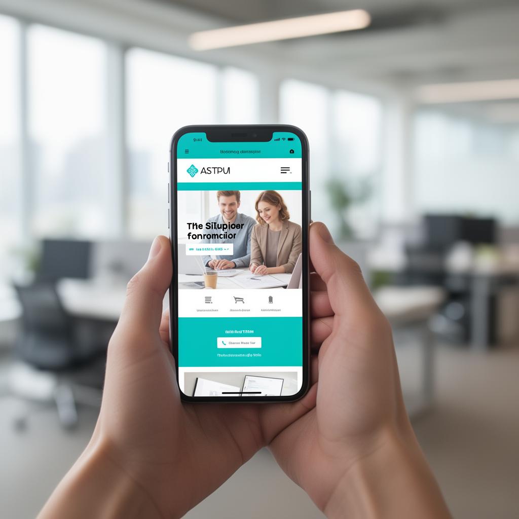 Smartphone mit responsiver Website in den Händen